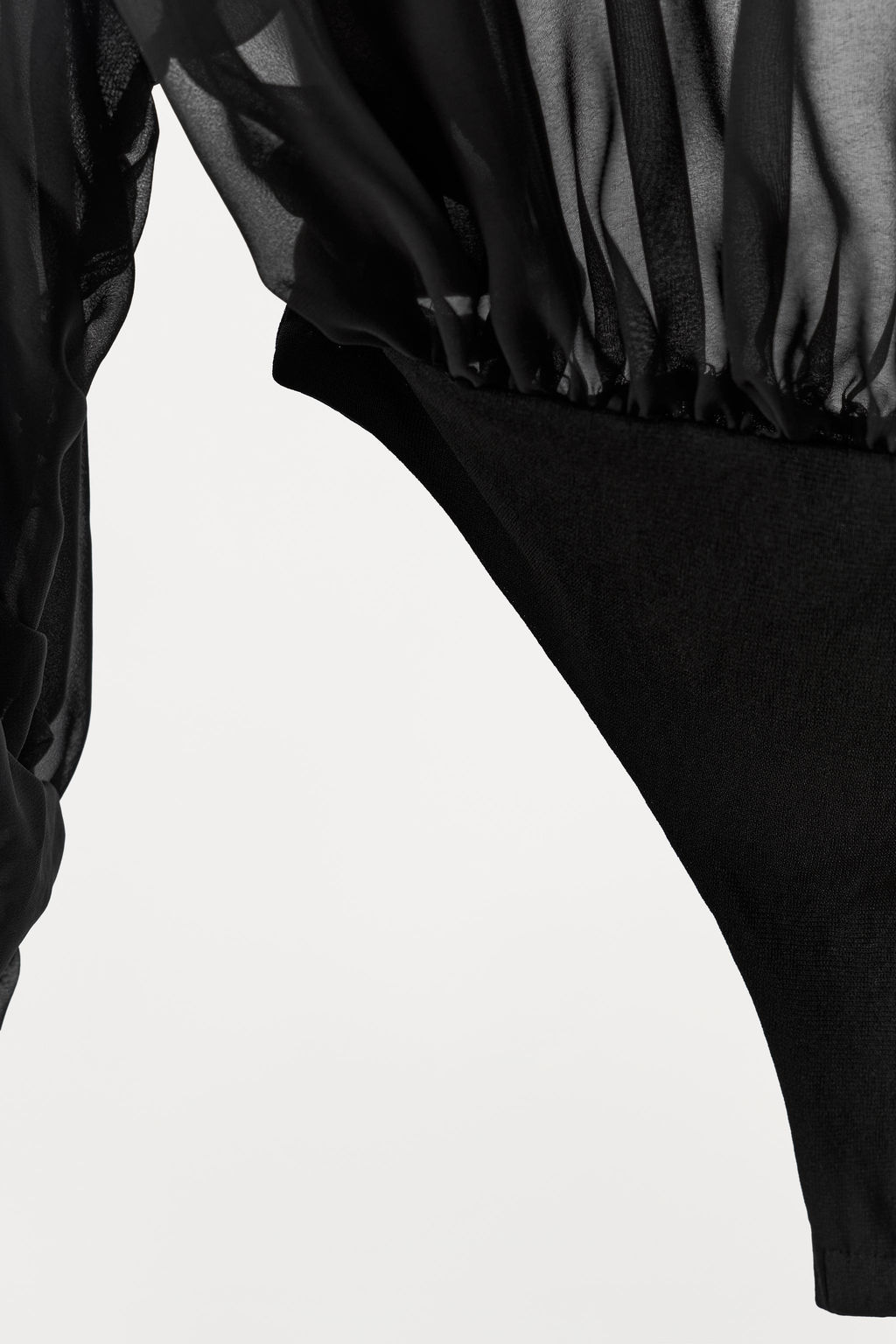 SEMI-SHEER LONG SLEEVE BODYSUIT - Zara фото 9