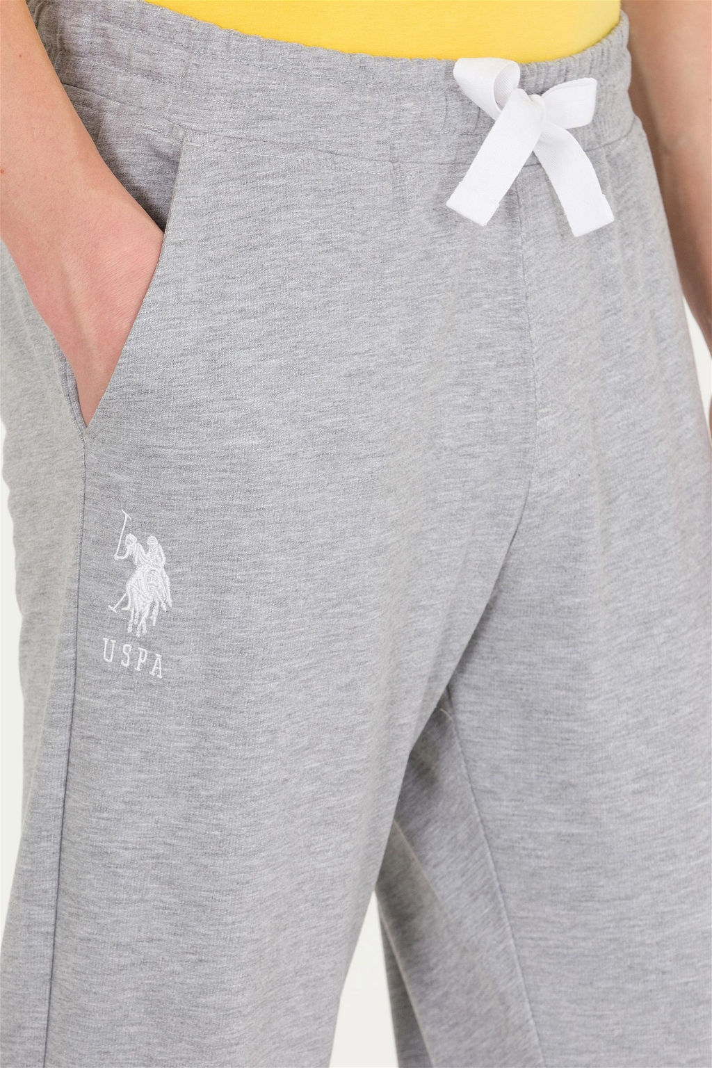 Мужские серые меланжевые спортивные штаны - U.s. polo assn фото 6