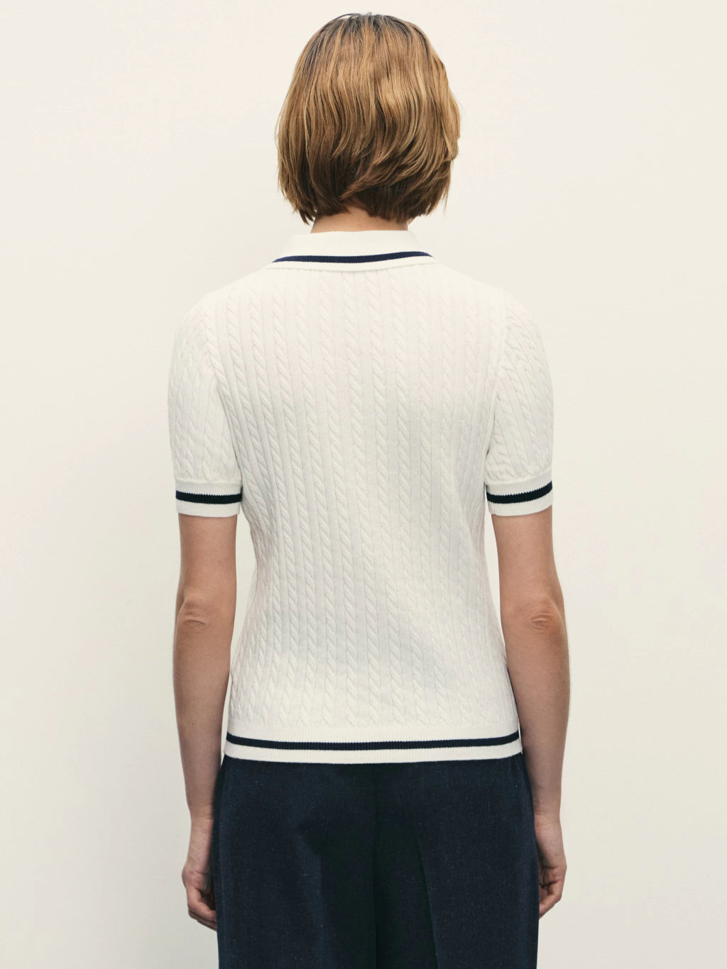 Поло с вышивкой из вязаного трикотажа / Zarina  фото 5