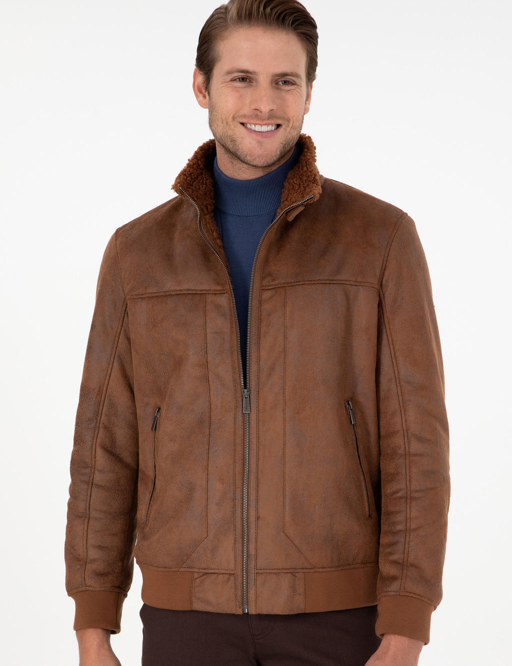 Taba K_rk Detayl_ Deri Ceket - Pierre cardin фото 3