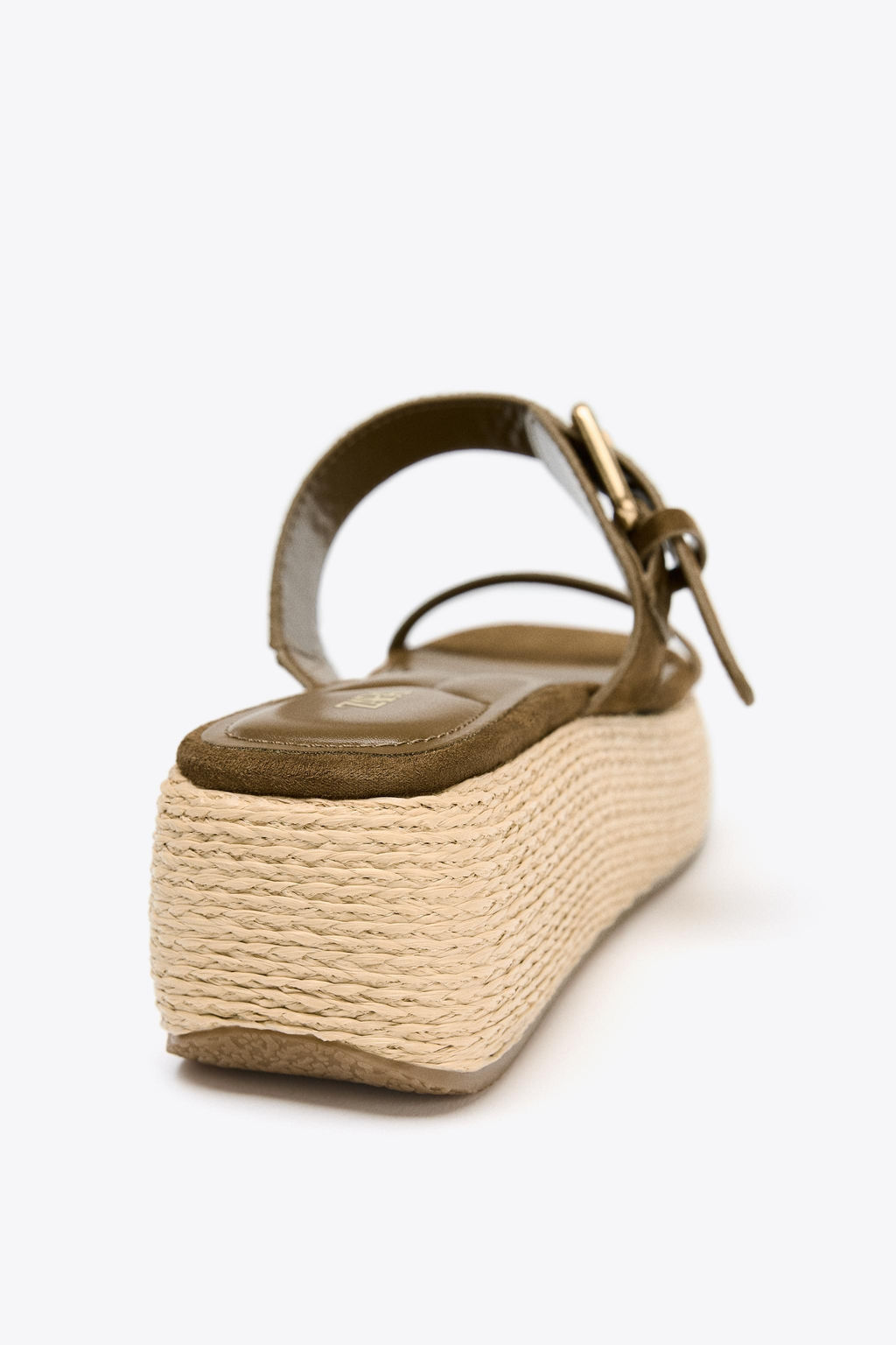 STRAPPY RAFFIA-EFFECT PLATFORM SANDALS - Zara фото 14