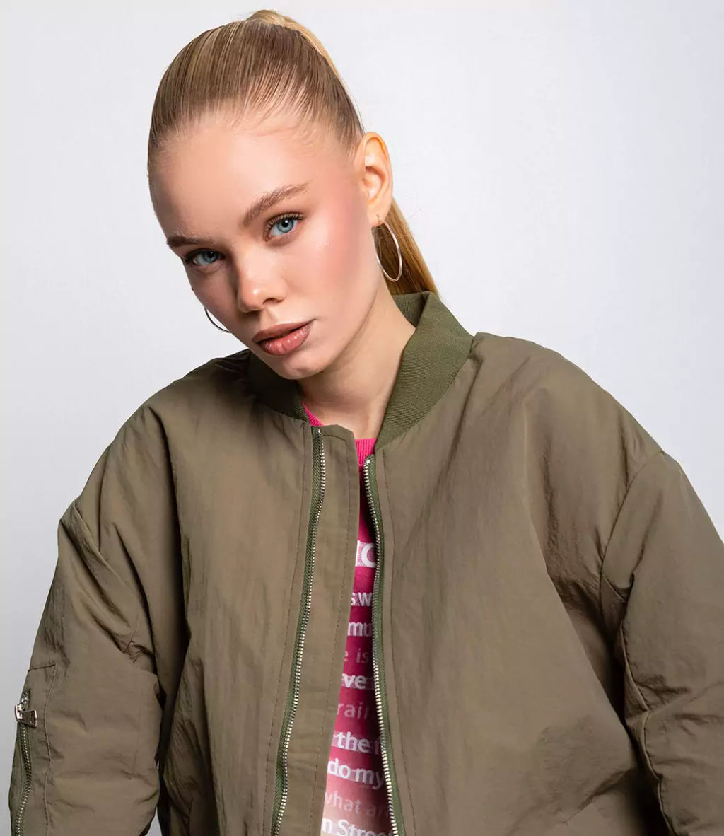 Бомбер #КТ69005, хаки