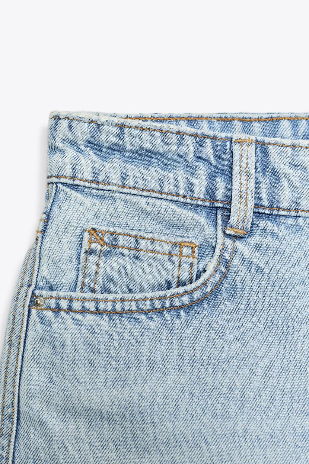 Z1975 HIGH-WAIST MOM FIT SHORTS - Zara фото 8