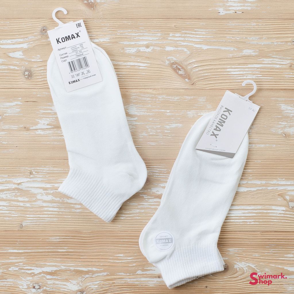 Носочки женские короткие белые BSS-A30, 10 пар в уп. - Swimark фото 2