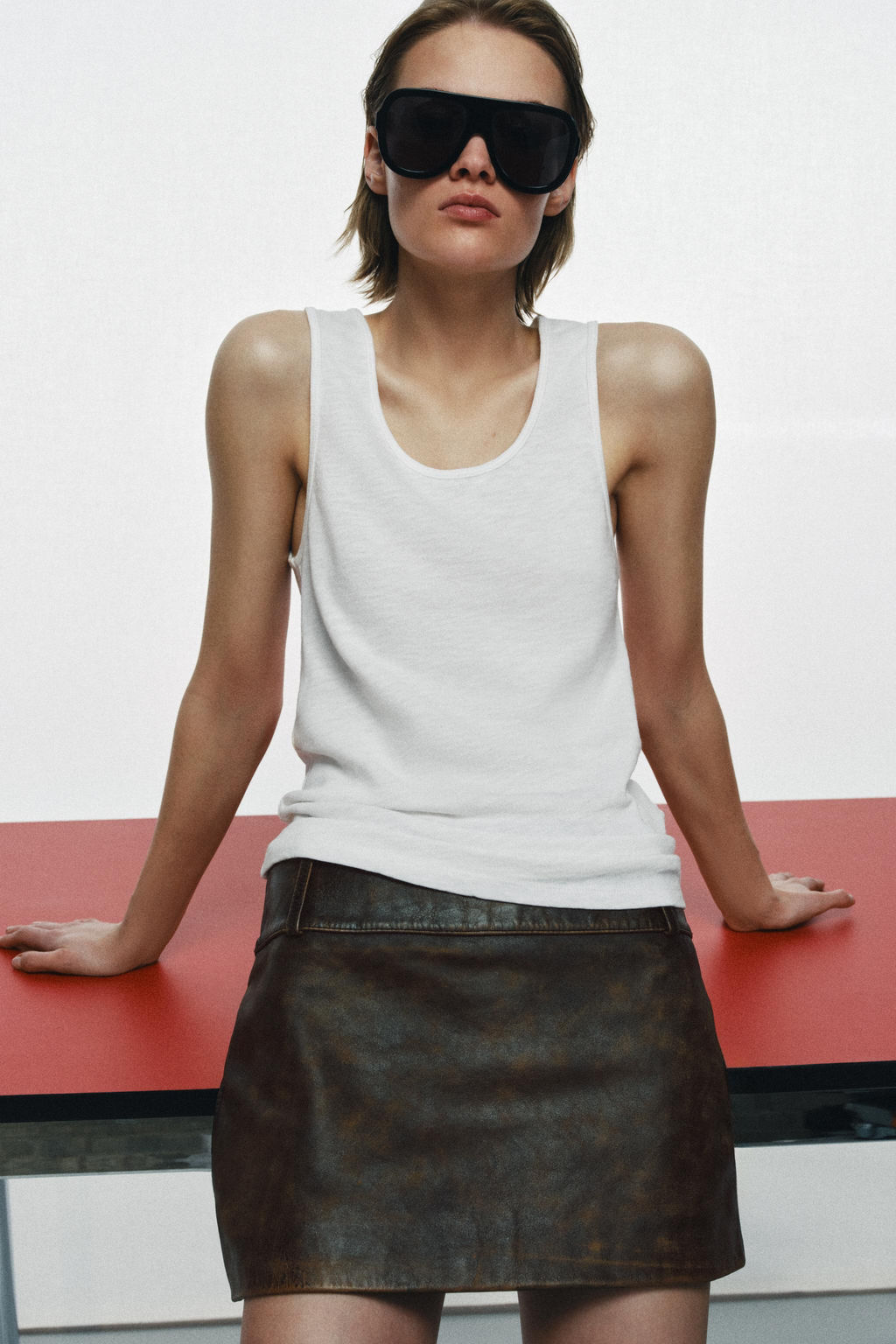 TOP ESCOTE REDONDO / Blanco - Zara фото 2