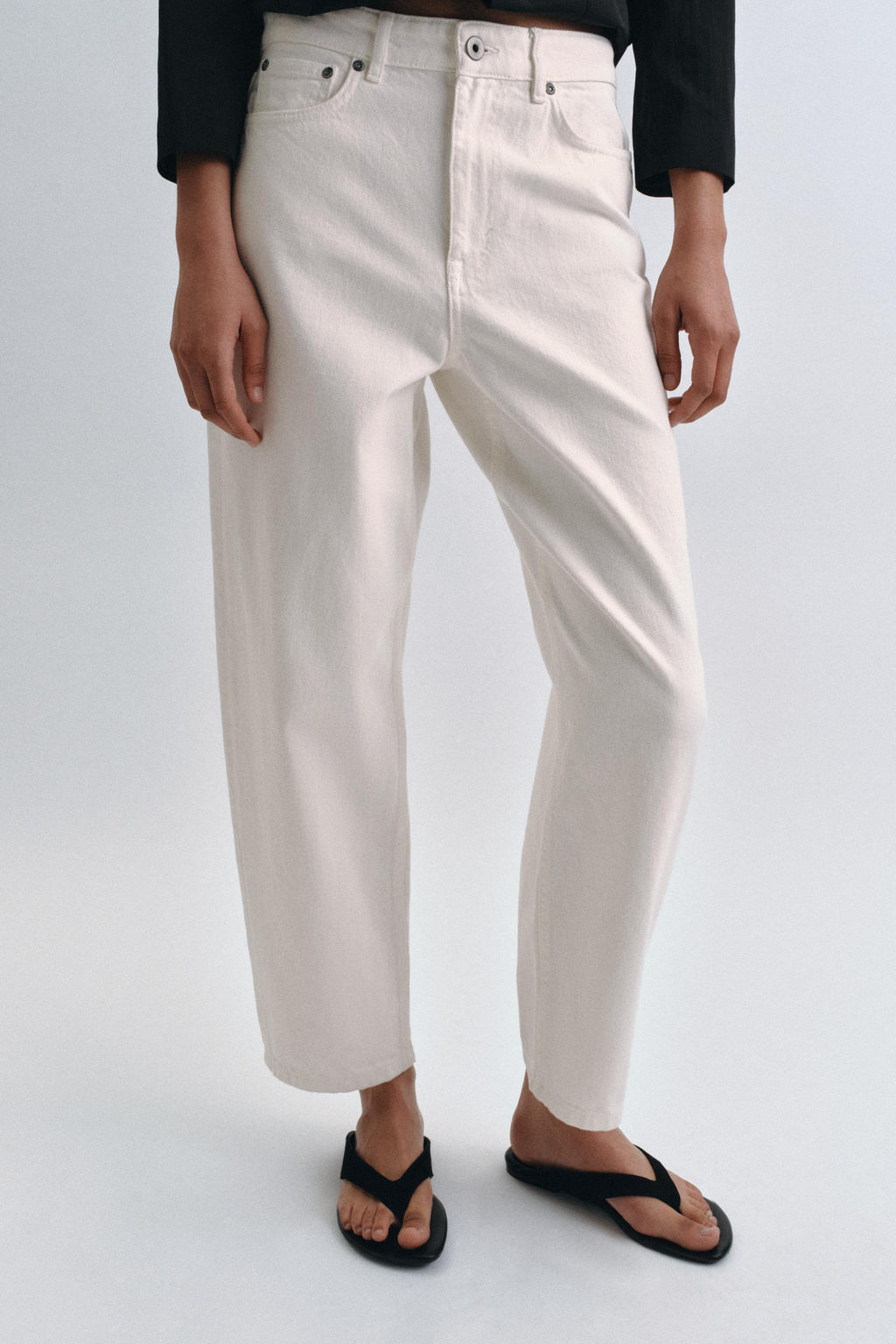 JEANS ZW COLLECTION TAPERED MID-WAIST - Zara фото 16