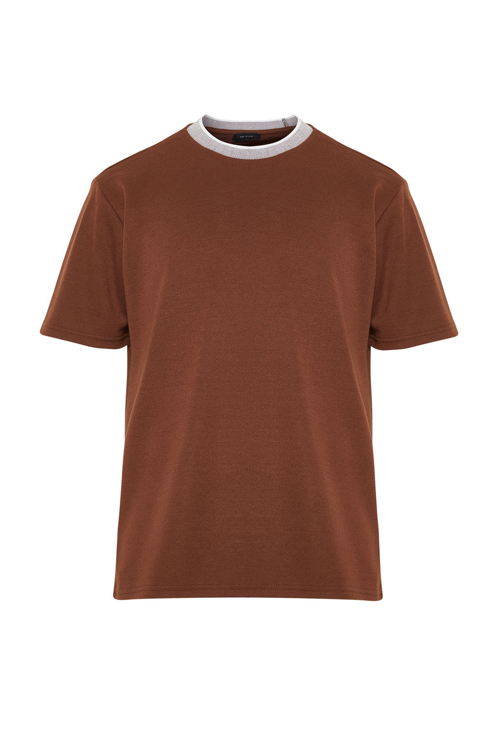 TRENDYOL MAN Premium Tas Oversize/Genis Kesim Triko Bantl? Dokulu Pike T-Shirt TMNSS23TS00079 - Trendyolmilla фото 7