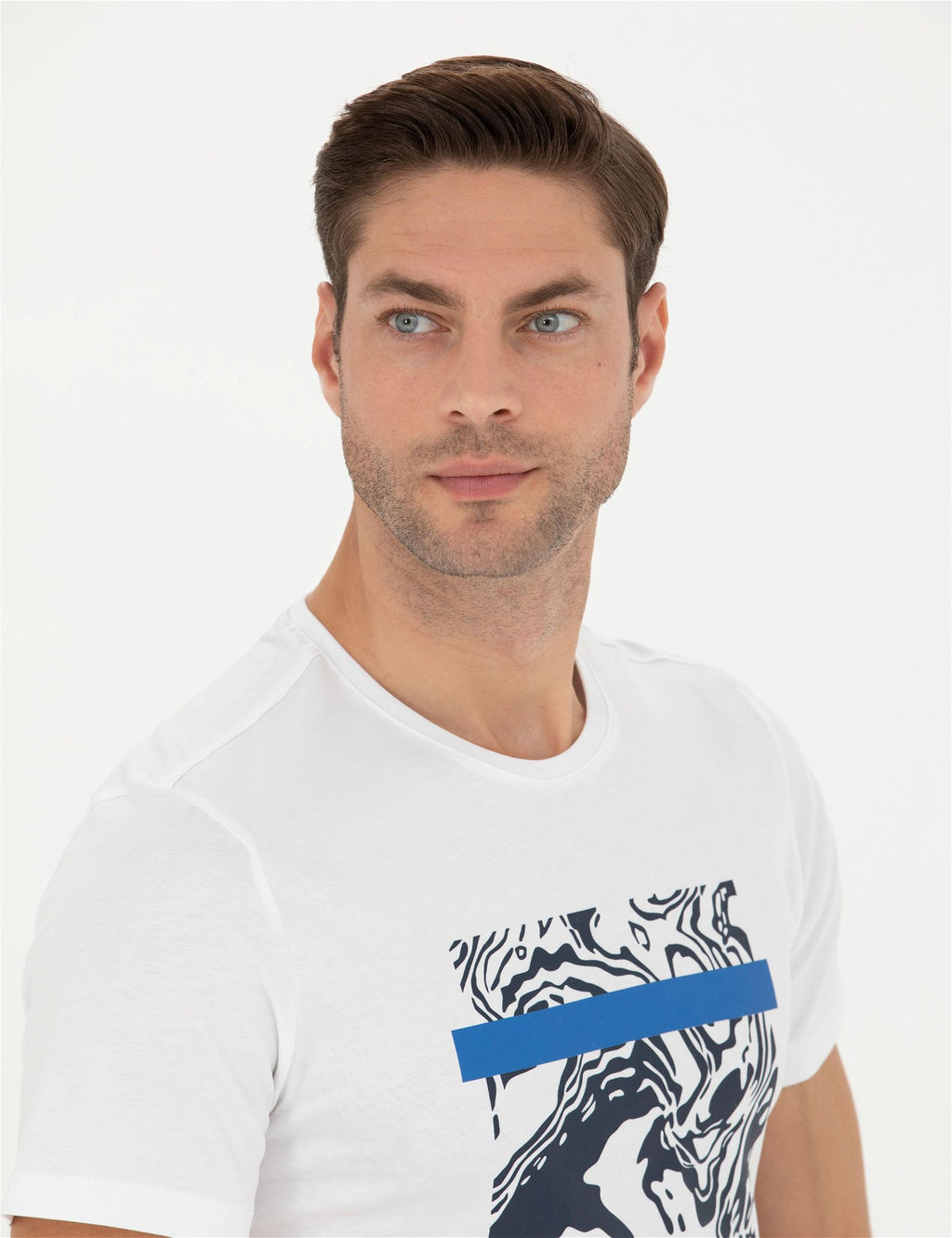Beyaz Slim Fit Ti__rt - Pierre cardin фото 2