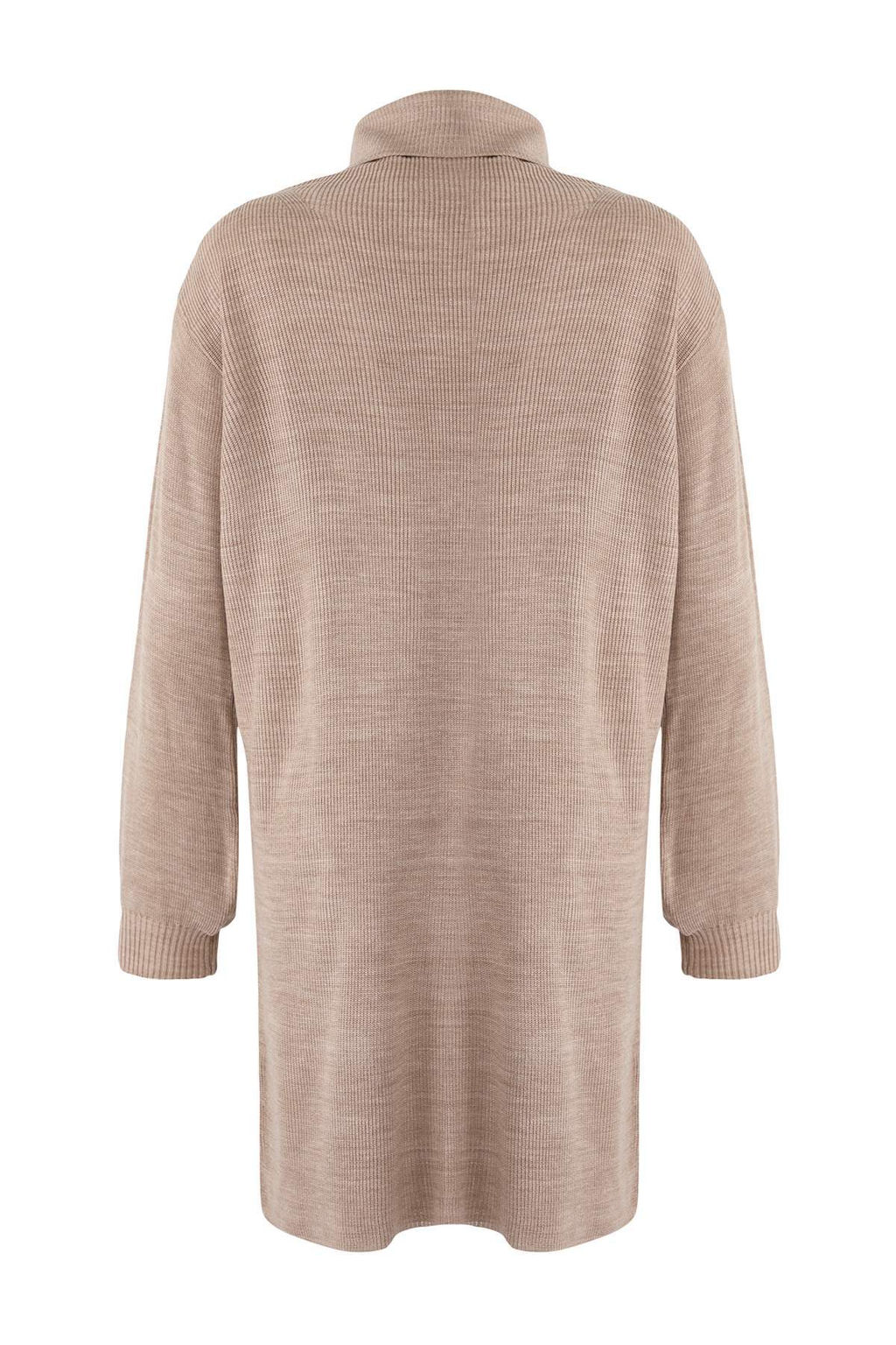 Bej Mini Triko Genis Kal?p Elbise TWOAW23EL00026