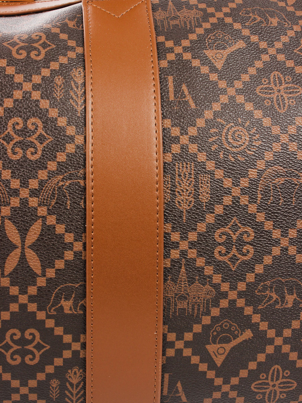 LACCOMA сумка АС89008-Россия-шоколад эко кожа хлопок