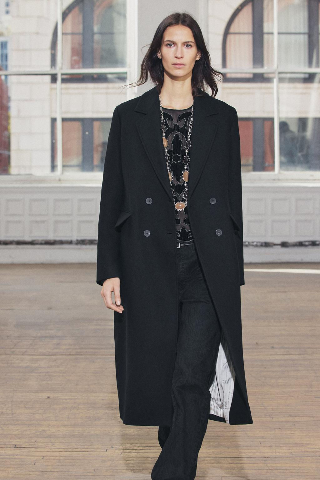 ZW COLLECTION WOOL BLEND COAT - Zara фото 3