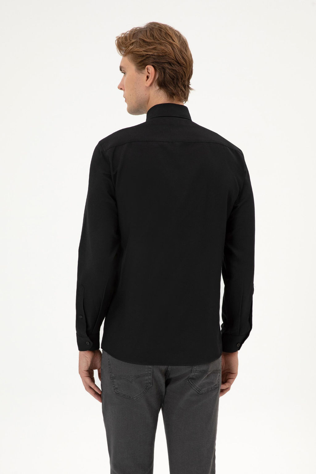 Erkek Siyah Uzun Kollu Basic G_mlek Sepette S_rpriz _ndirim - U.s. polo assn фото 5