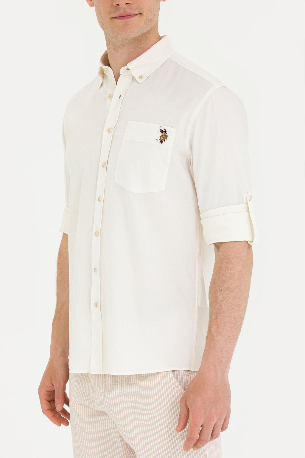 U. S. Polo Assn / Мужская рубашка с длинным рукавом Stone - U.s. polo assn фото 12