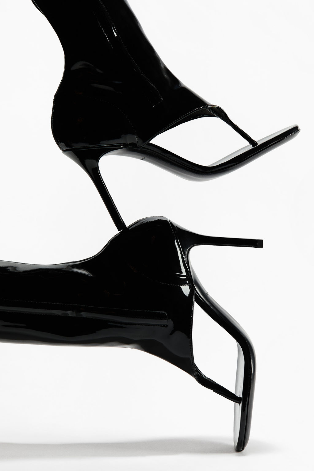 Botas calcet?n de piel con dise?o cut-out - H&m фото 5