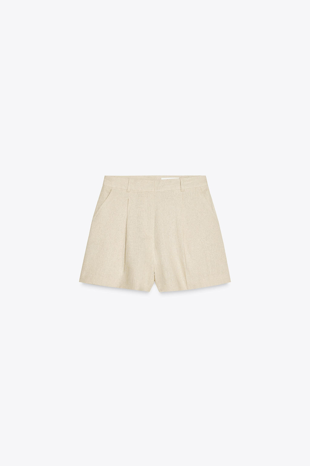 HIGH-WAIST LINEN BLEND BERMUDA SHORTS - Zara фото 6
