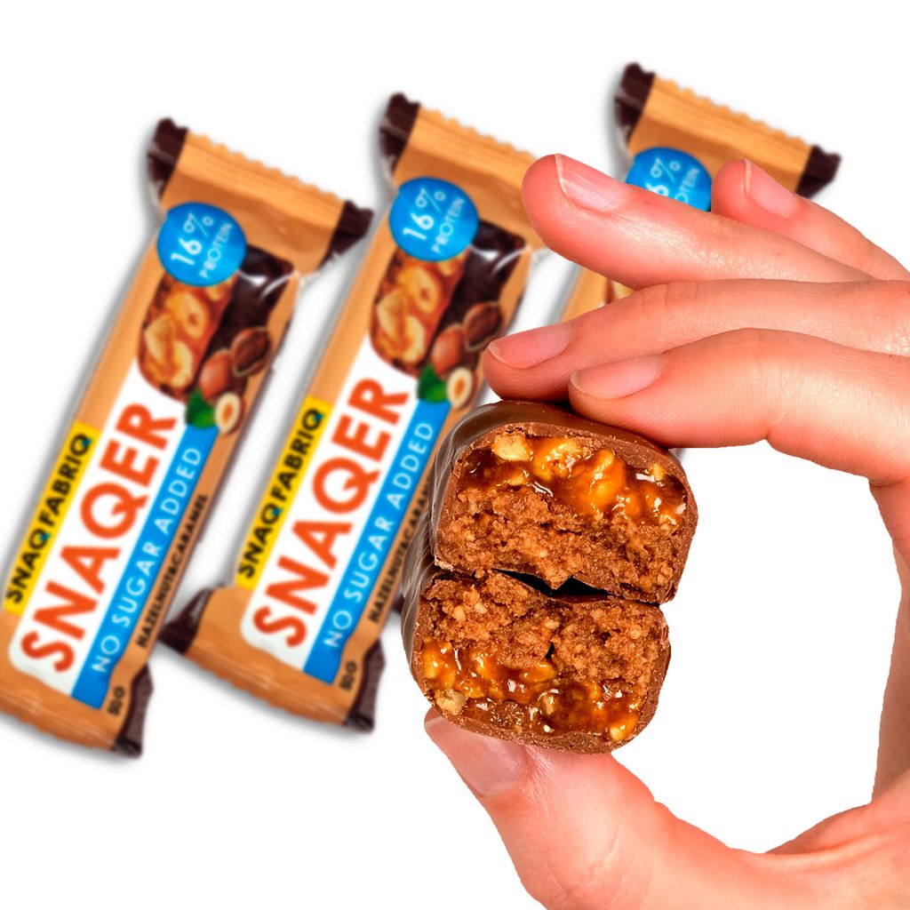 Батончик в шоколаде SNAQER 50гр. - Фундук и карамель 1 шт.