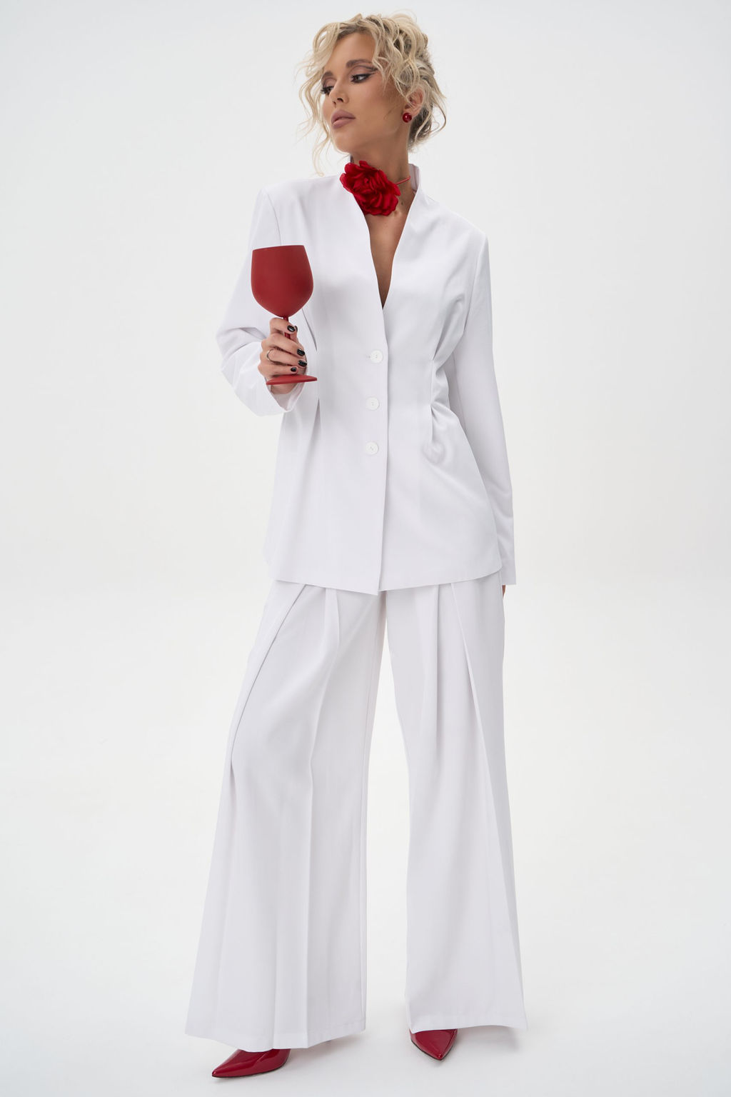 Брюки Тайрис (белый) - Эльза фото 8