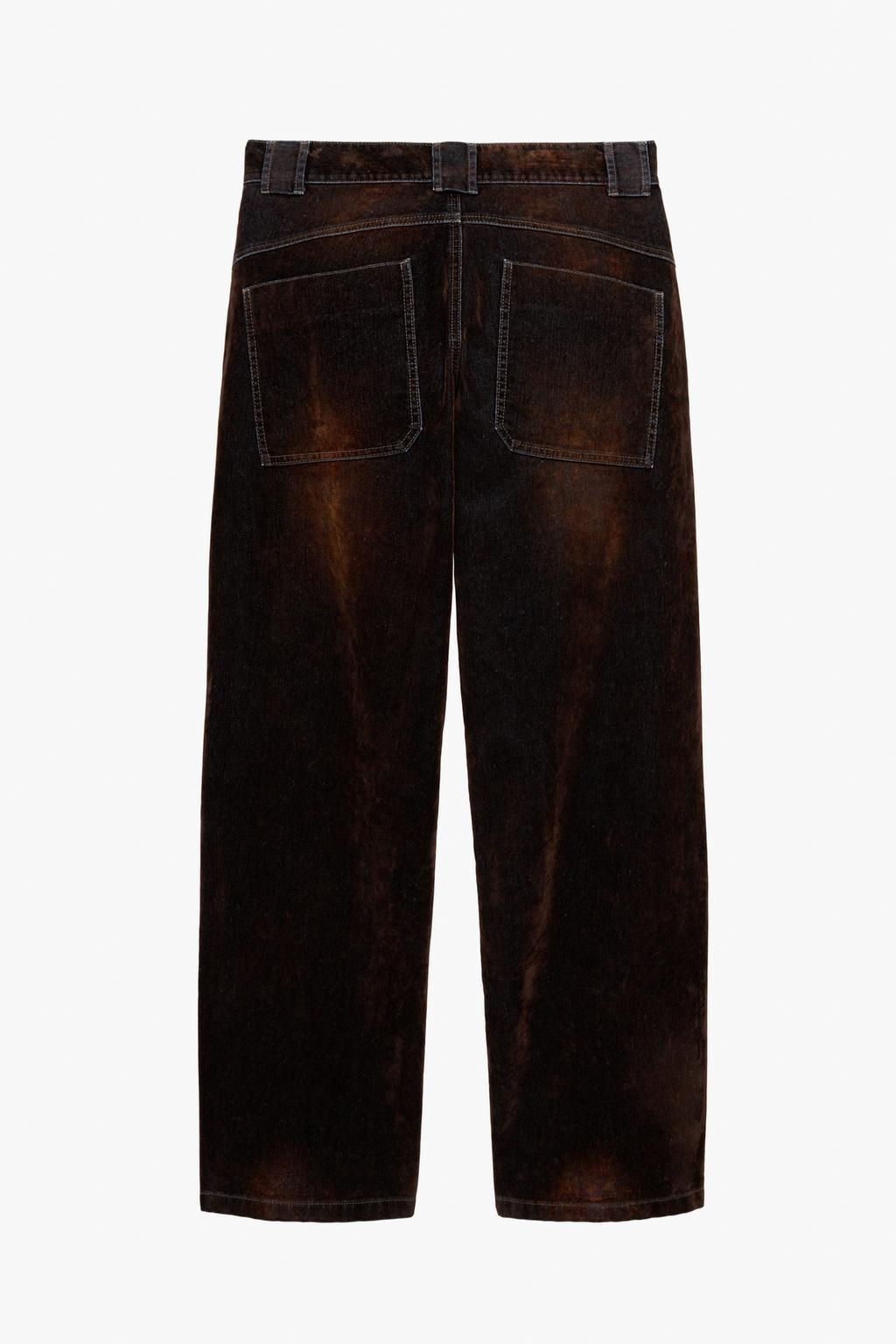 CONTRAST VELVET-FINISH JEANS X STEFANO PILATI - Zara фото 3