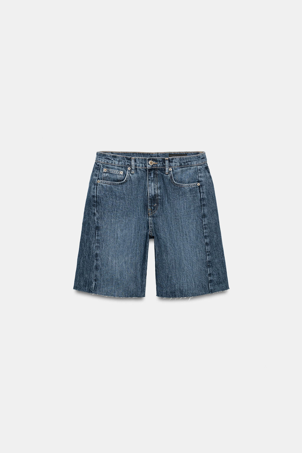 BERMUDA DENIM RELAXED TIRO MEDIO ZW COLLECTION / Azul - Zara фото 7