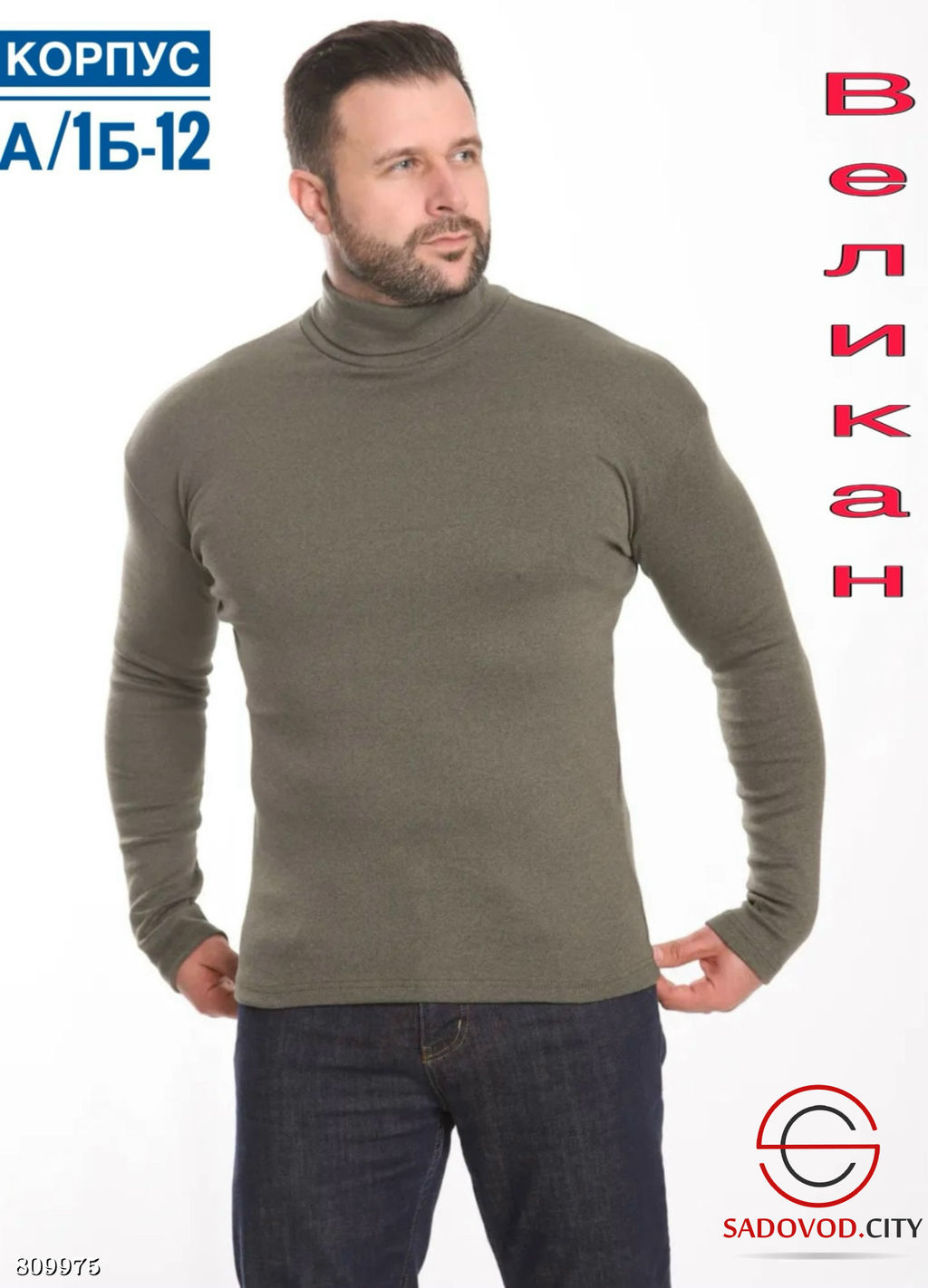 Водолазка для мужчин с начесом