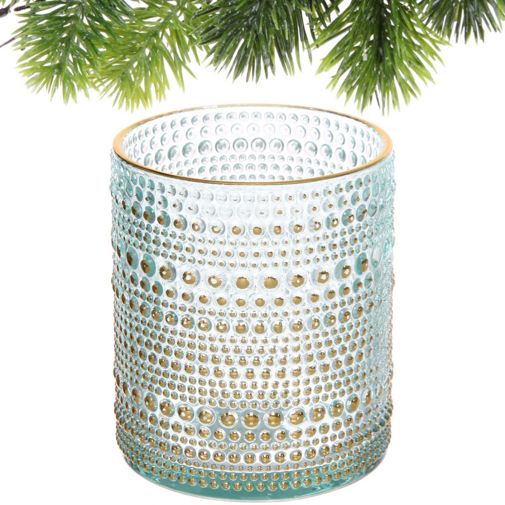 Цена за 4 шт. Подсвечник "Хрустальный блеск" 8,5*10 см, Голубой