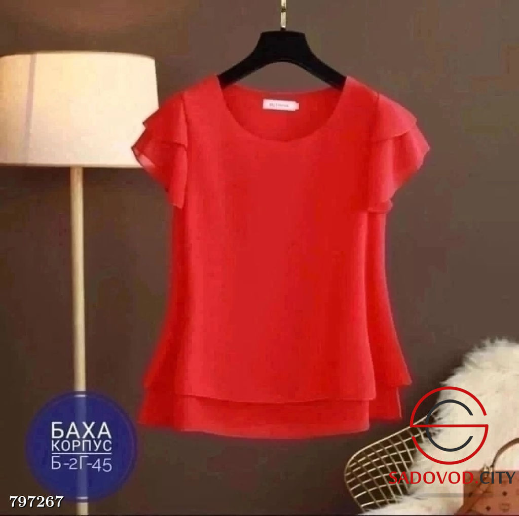 Блузка женская с коротким рукавом