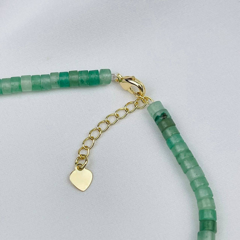 Чокер из зеленого Авантюрина и Селенита