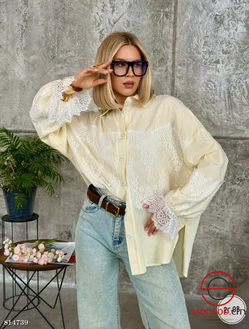 Рубашка женская с гипюром - Bruno фото 2