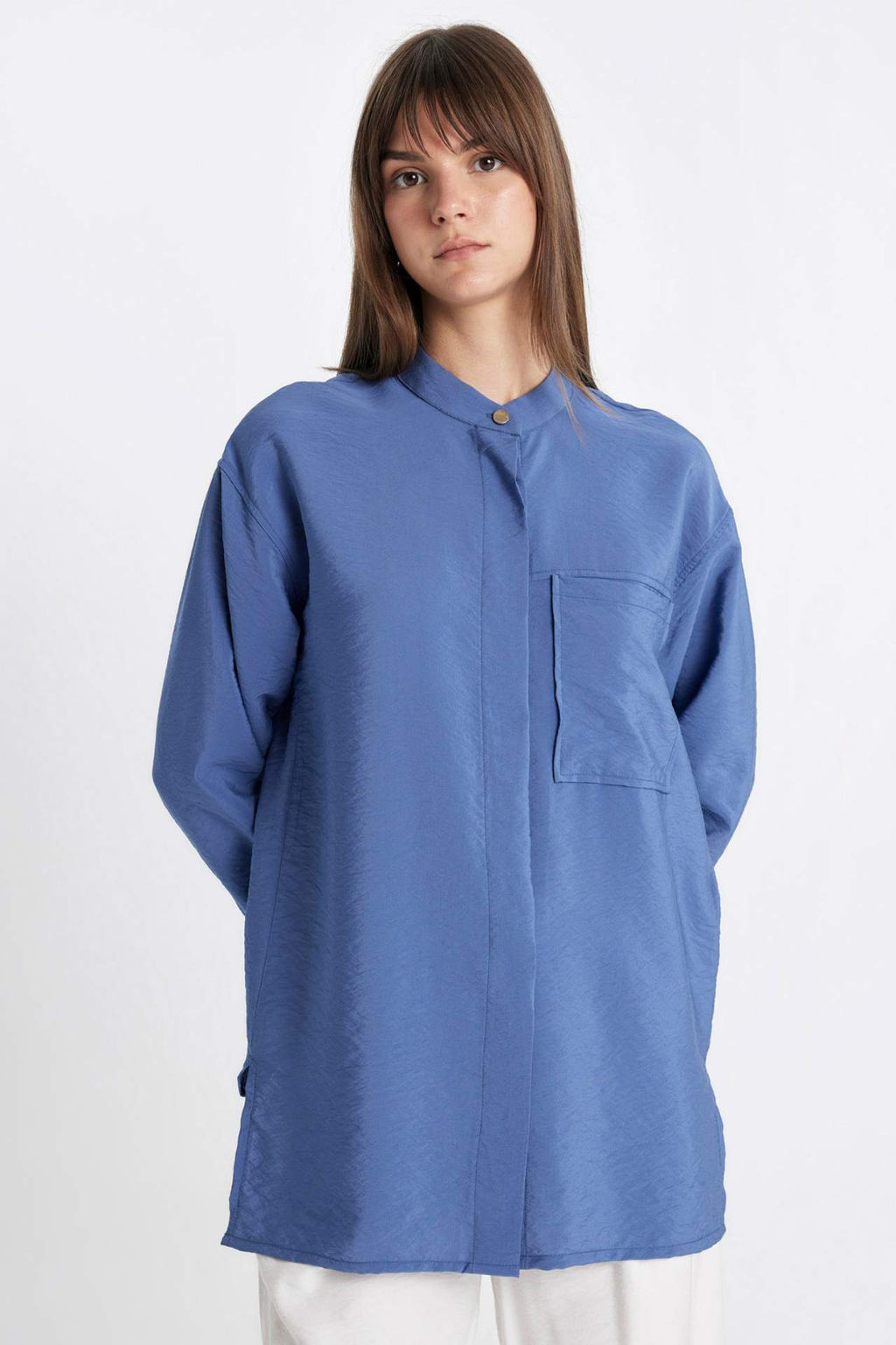 Relax Fit Uzun Kollu Gomlek Tunik - Defacto фото 2