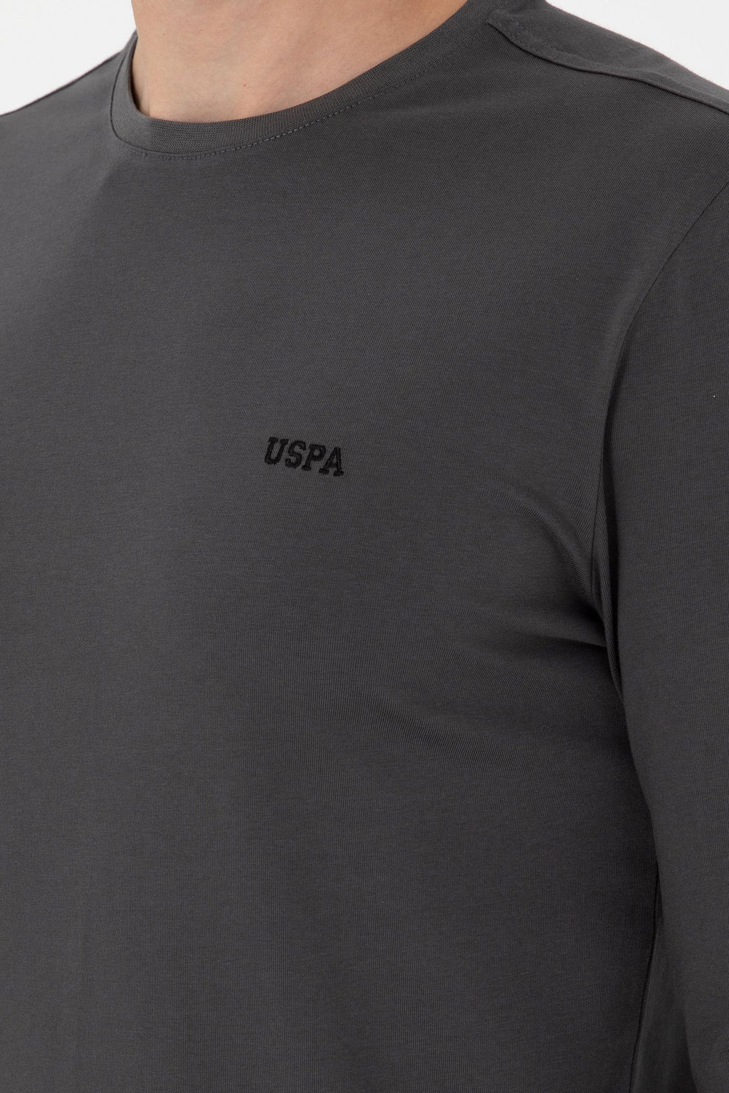 Мужской базовый свитшот антрацитового цвета - U.s. polo assn фото 7