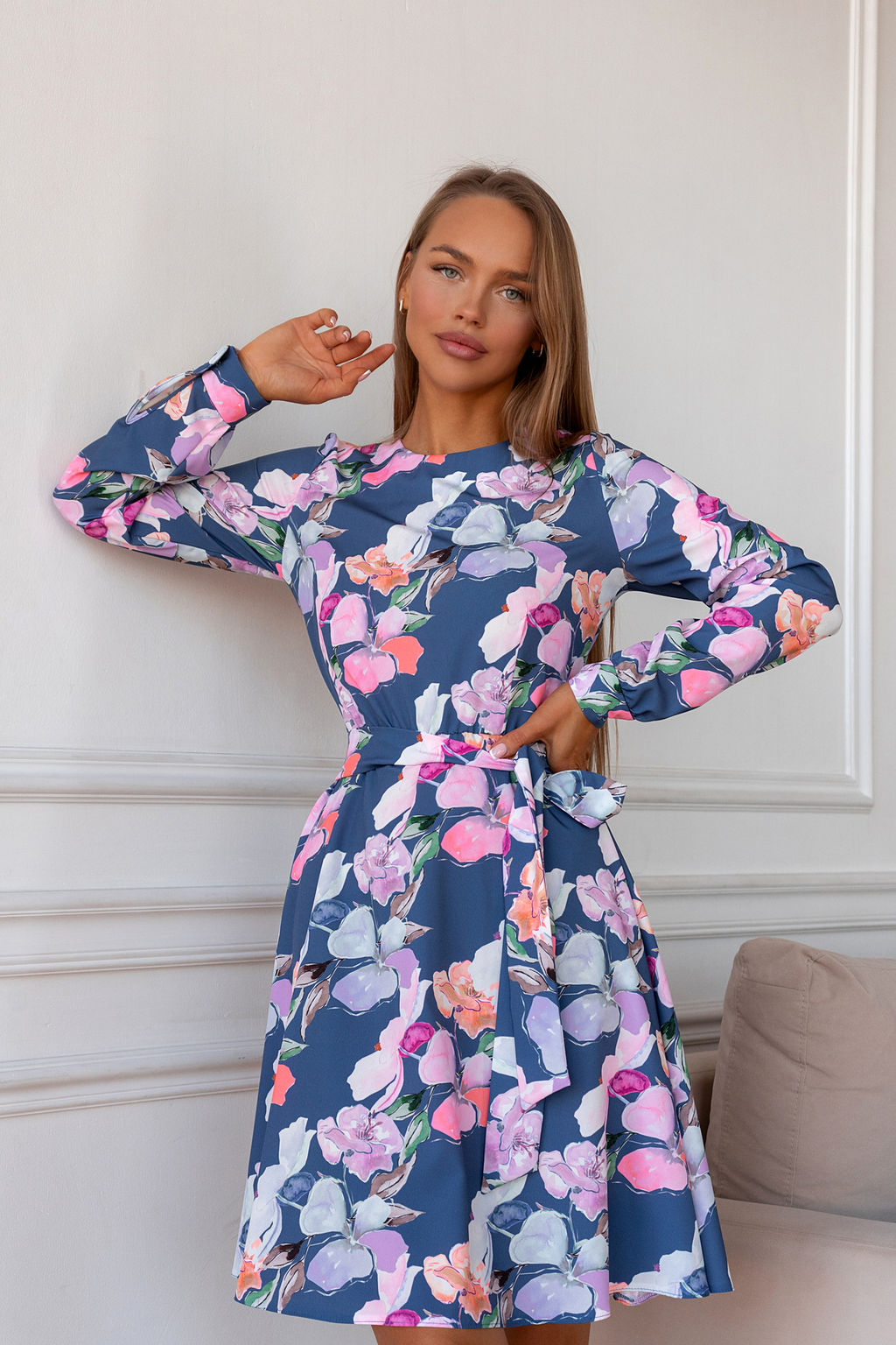 Платье Open Style 5567 синий