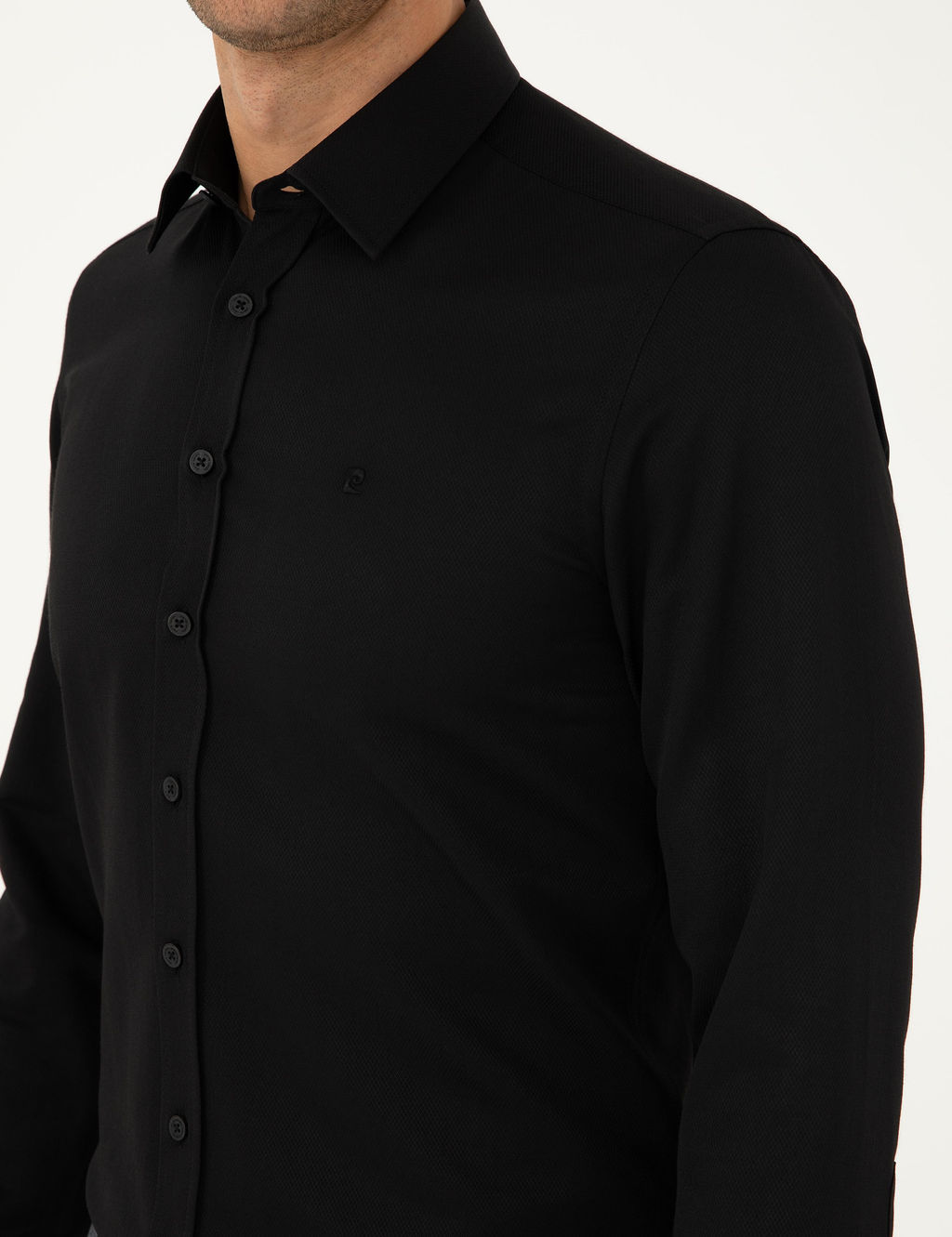 Рубашка Pierre Cardin Slim Fit черная