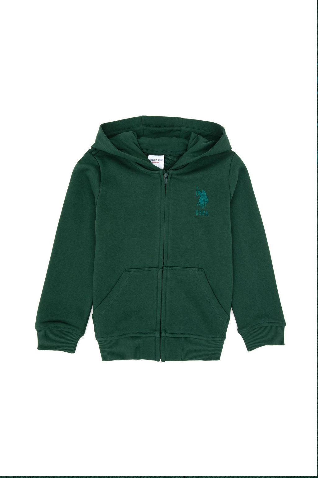 Erkek _ocuk Koyu Ye_il Basic Kap__onlu Sweatshirt Sepette S_rpriz _ndirim