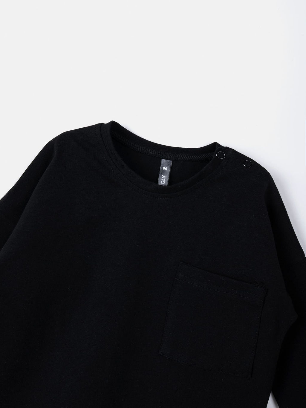 Лонгслив с карманом Уголь - Bungly фото 3