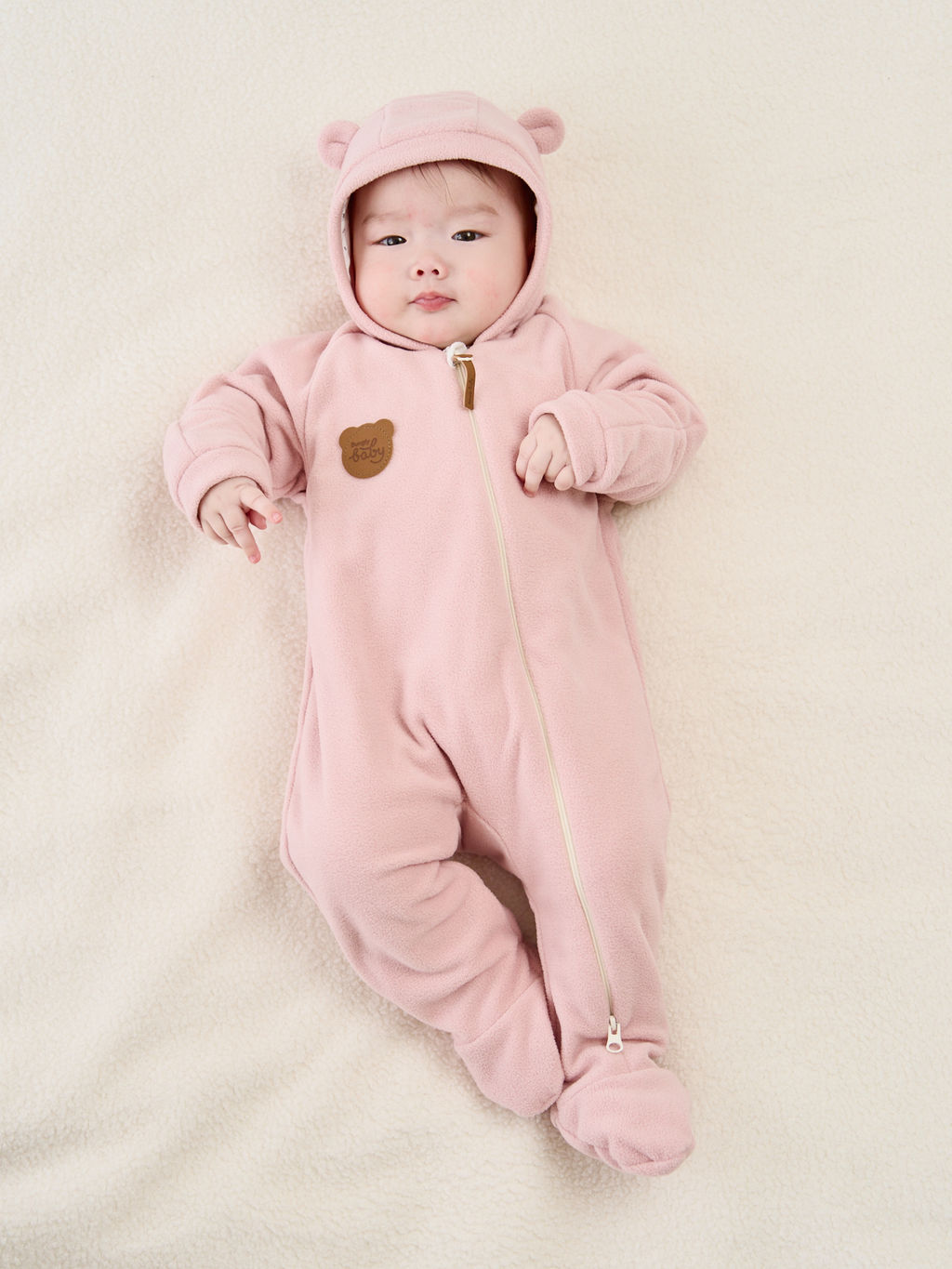 Комбинезон флисовый с закрытой ножкой Роза 0+ - Bungly фото 2