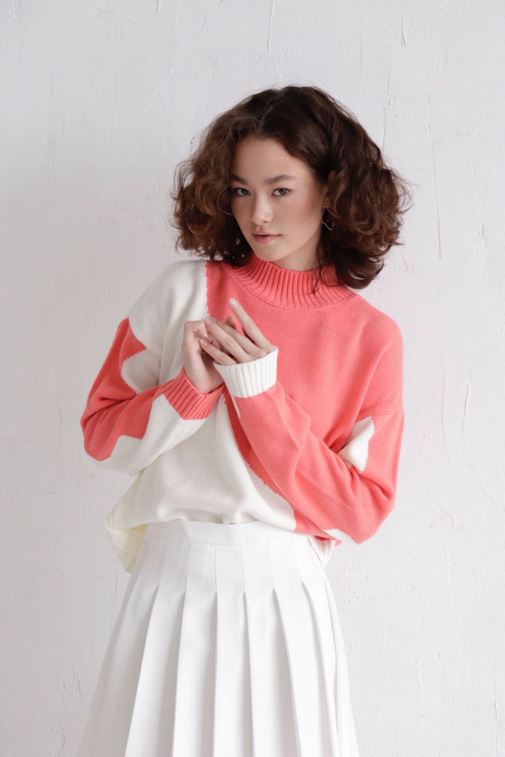 10080 Свитер кораллово-белый - Martichelli фото 13