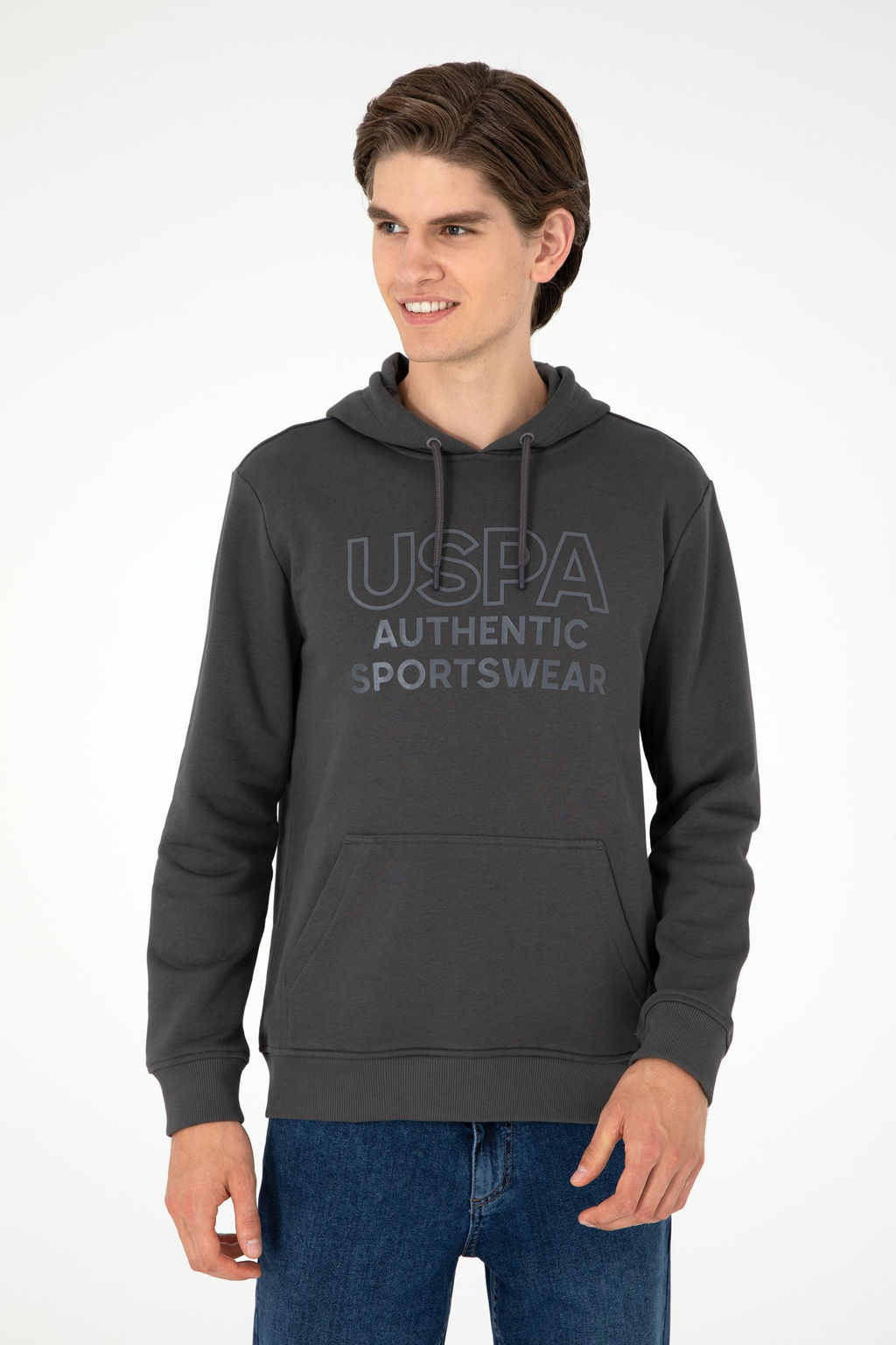 Мужской свитшот антрацитового цвета Неожиданная скидка в корзине - U.s. polo assn фото 3