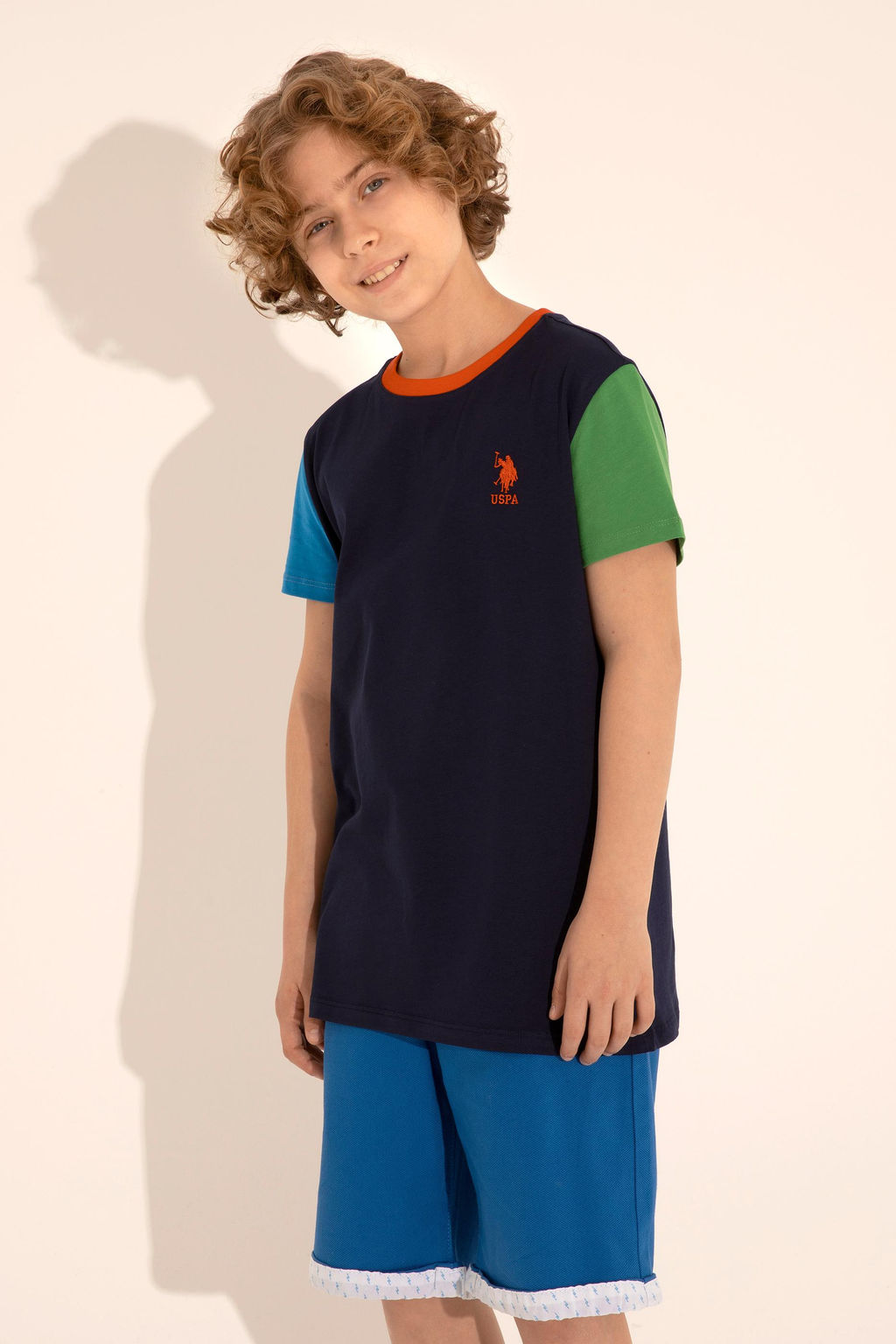 Футболка U.S. Polo Assn для мальчиков хлопок темно-синяя  фото 11
