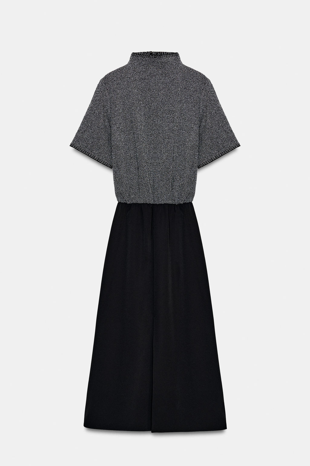 VESTIDO MIDI COMBINADO / Gris medio - Zara фото 6