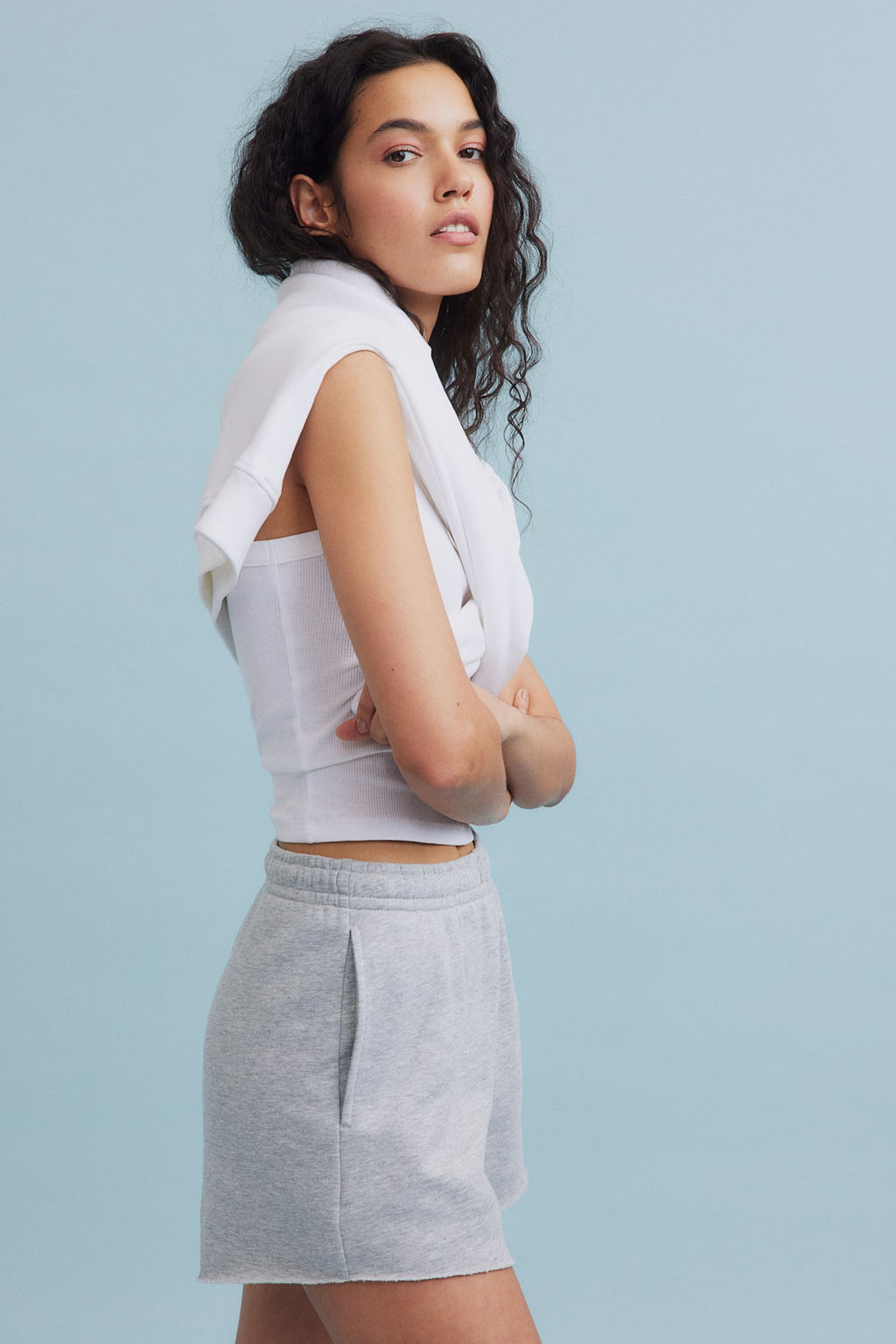 Pantalon corto en sudadera - H&m фото 3