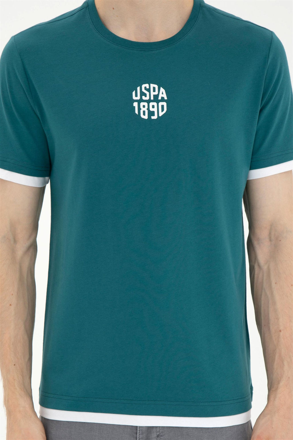 Мужская темно-зеленая футболка - U.s. polo assn фото 6