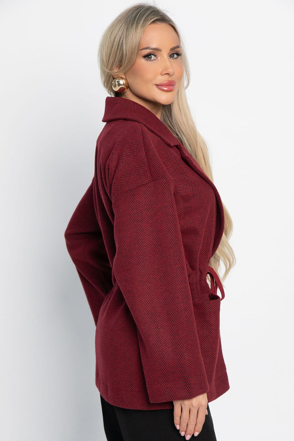 Пальто-пиджак (бордо) Б15083-7М