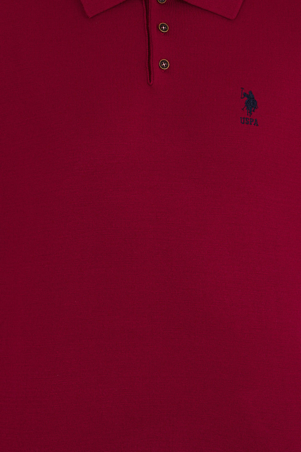 U. S. Polo Assn Мужской бордово-красный трикотаж с воротником поло - U.s. polo assn фото 6