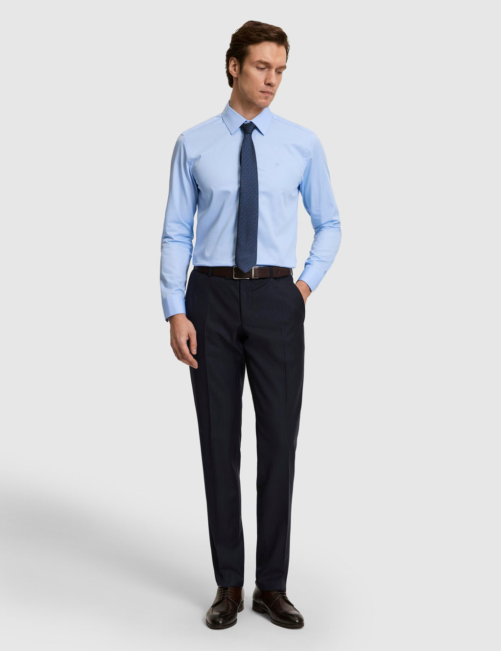 Mavi Slim Fit Klasik Yaka Basic G_mlek