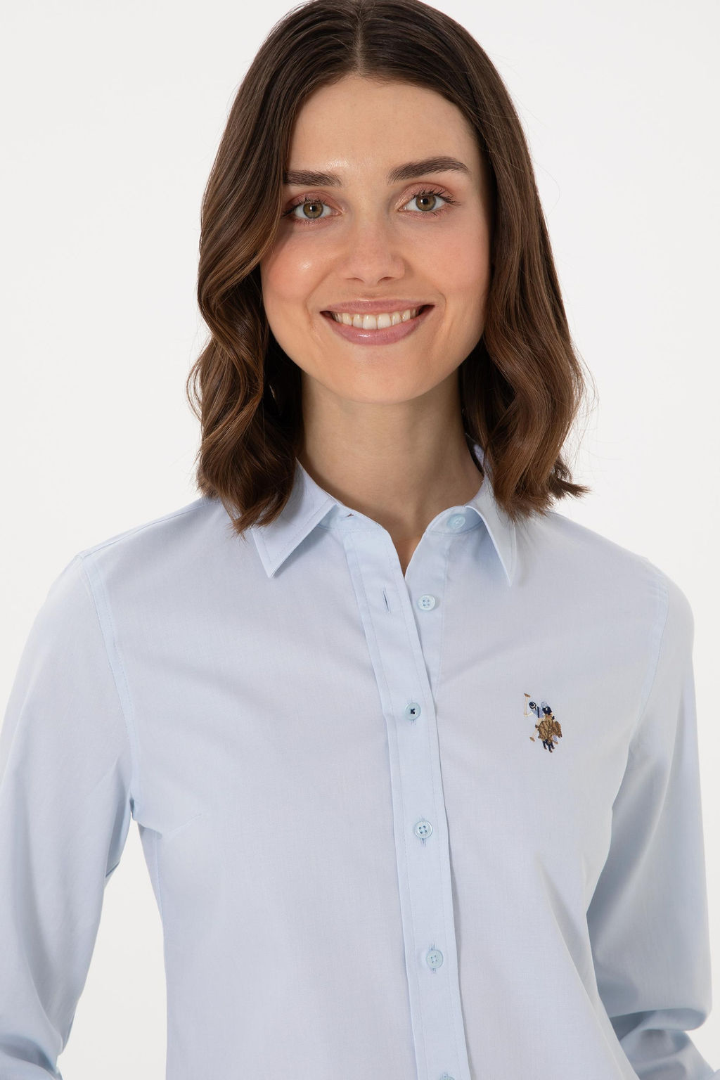 Kad_n A__k Mavi Uzun Kollu Basic G_mlek Sepette S_rpriz _ndirim - U.s. polo assn фото 2