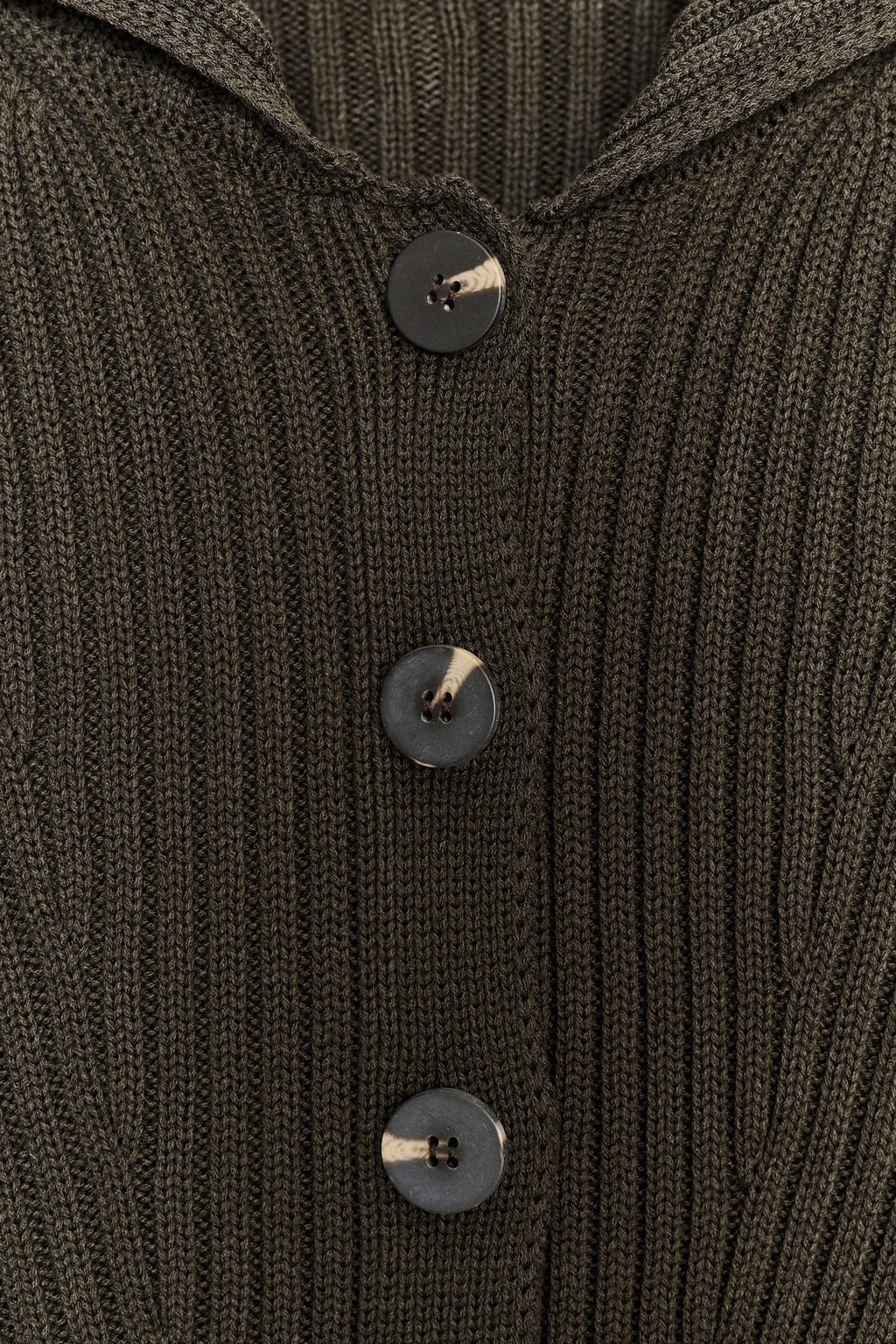RIB KNIT CARDIGAN WITH BUTTONS - Zara фото 5