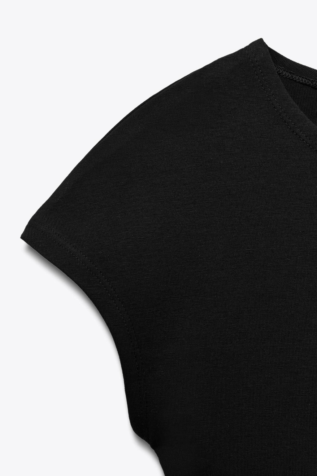 COTTON MODAL CROP T-SHIRT - Zara фото 21