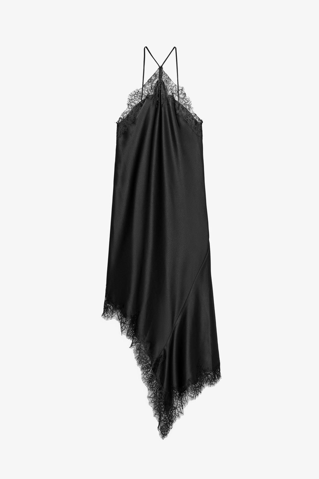 ZW COLLECTION SATIN LACE DRESS - Zara фото 6