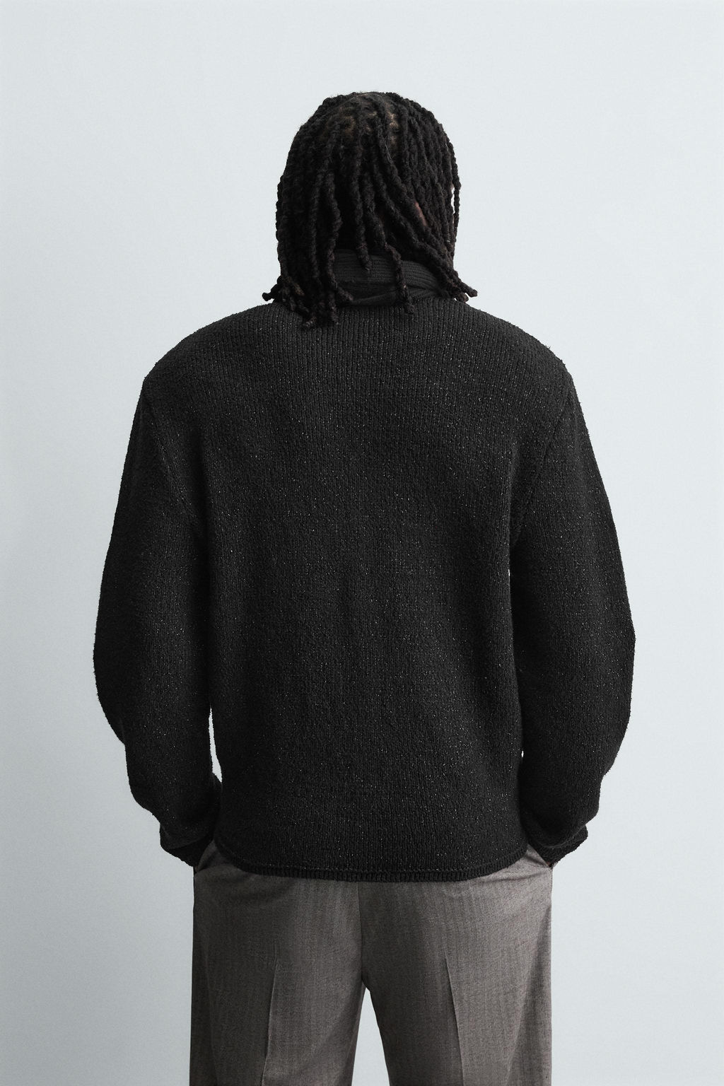 SHINY TEXTURED CARDIGAN