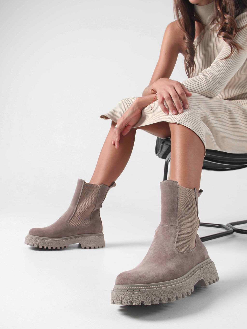 Ботинки EDART 334.asteria.ka капучино замш/шерсть - Ed'art фото 3